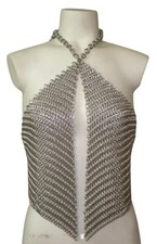 10 mm Aluminium Butted Chainmail Women's Crop Top Lightweight Cosplay Costume