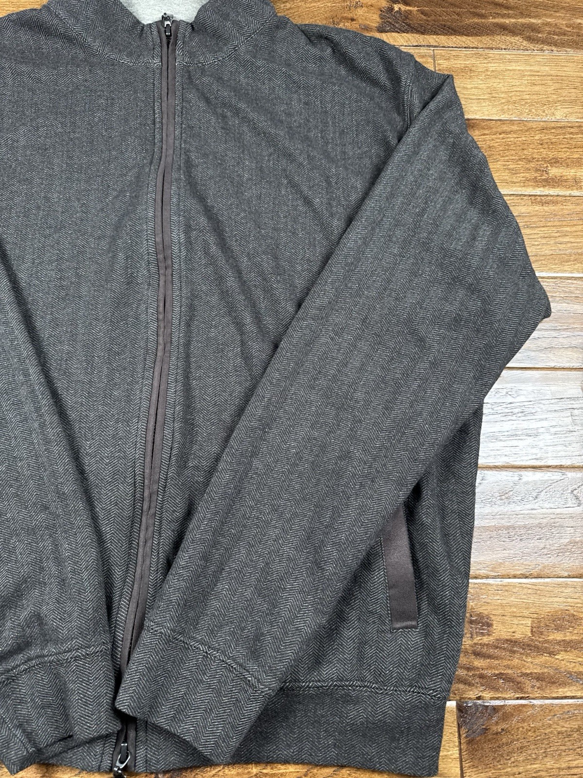 Sharp Lad Brown Herringbone Full Zip Jacket Men’s… - image 6