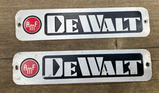 AMF Dewalt MBF Radial Arm Saw Metal Tag Badges