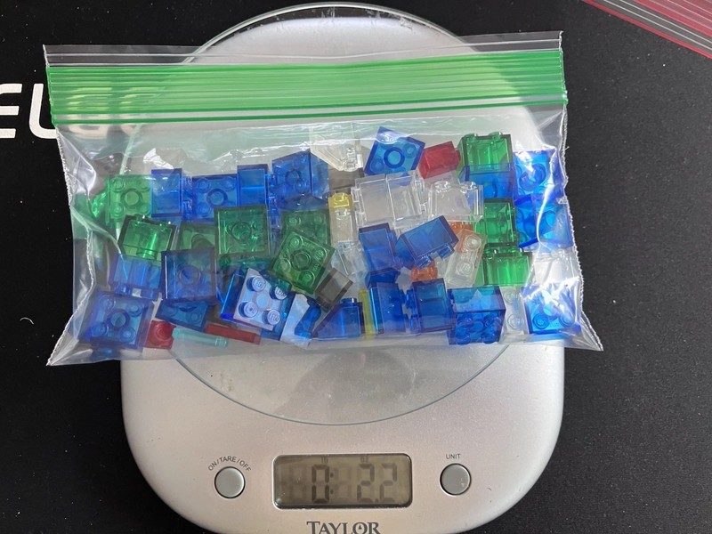 Over 2 Phat Ounces Of Lego Small Clear Translucent Crystal Pieces Lot Of Bricks