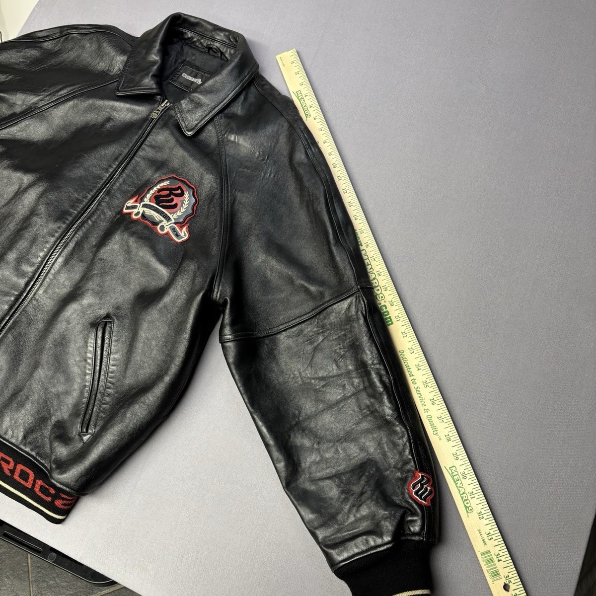 Vintage 90s 00s Roca Wear Jay Z Leather Coat Sz Men's XL Black | eBay