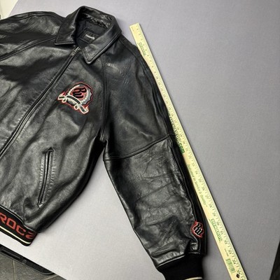 着丈82 rocawear 90s bboy スタジャン Vintage 90s 00s Roca Wear Jay Z Leather Coat Sz Men's XL Black | eBay