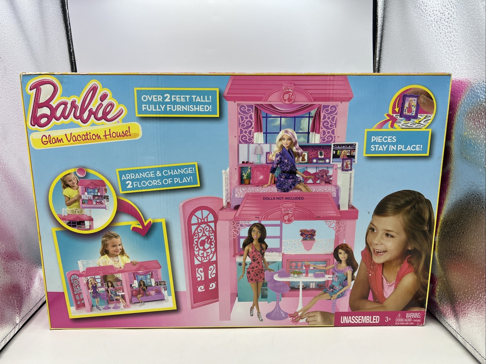 Barbie Glam Vacation House 2013 X7945 Mattel Unassembled BRA
