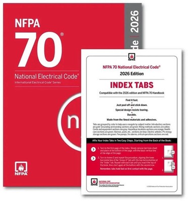 NFPA 70 National Electrical Code NEC 2026 Edition + index tab US Item Free Ship