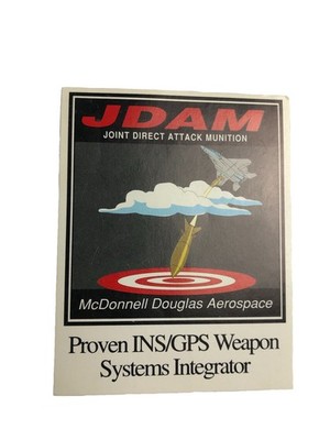 JDAM Joint Direct Attack Munition McDonnell Douglas Aerospace Promo Decal New