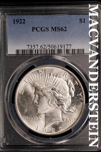 1922 Peace Dollar - PCGS MS62 - Stempelglanz glänzend #SLH457