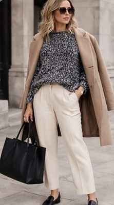 MaxMara Weekend Black Ivory Marled Chunky Knit XS Virgin Wool Italian EUC $325