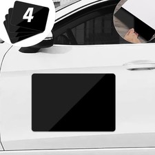4 Pack Black Blank Car Magnets with 50 mils, Prevent Car Scratches Dents, R...