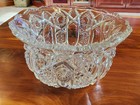 Vintage Clear Cut Pressed Glass Candy Dish Serving Bowl  5.75" Wide  3 5" Tall — photo 1