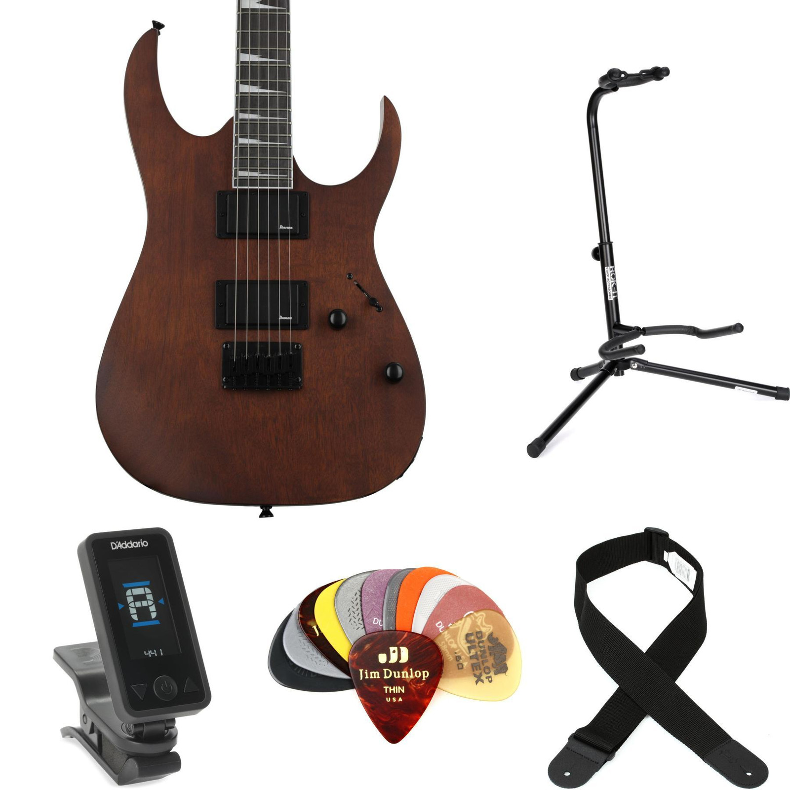 Набор предметов первой необходимости Ibanez Gio GRG121DX - Плоский из орехового дерева