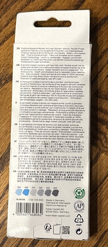 Faber-Castell Goldfaber "Product Design" Dual Tip Markers 6 pcs Alcohol ink NEW - Picture 2 of 4