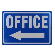 8x12 Inch 0.40 Mil Reflective Aluminum Office Left Arrow Sign Rust Free