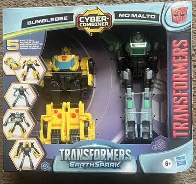 TRANSFORMERS (EARTHSPARK) BUMBLEBEE & MO MALTO CYRBER-COMBINER AUCTION FIGURES
