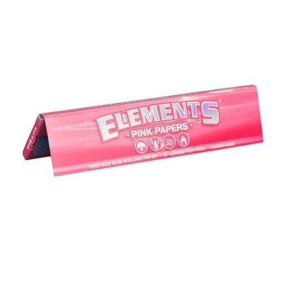 25x Elements Pink King Size Slim Rolling Papers Bulk Lot New Sealed 25ct