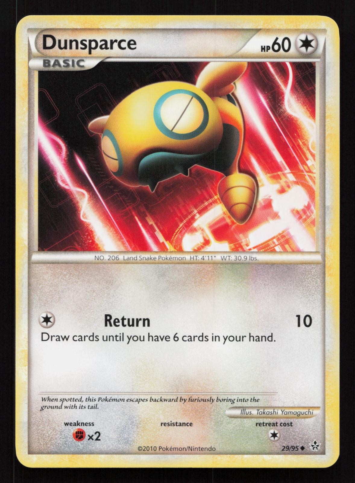 DUNSPARCE 29/95 UNCOMMON HGSS UNLEASHED POKEMON NM/M