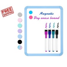 Portable 8.5'' x 11'' Blue Mini Whiteboard with Markers for Easy Organization