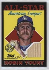2023 Series 2 1988 Topps All-Star Baseball Relics Black /199 Robin Yount HOF v1i