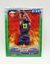 2024-25 Topps Chrome - Isaiah Collier #112 Green Wave Refractor /65 (RC)