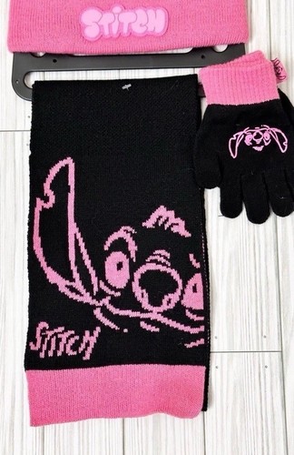 Disney Lilo & Stitch 3 Pc Kids Set, Beanie Hat, Scarf & Gloves M/L *Primark*-NEW - Picture 5 of 6
