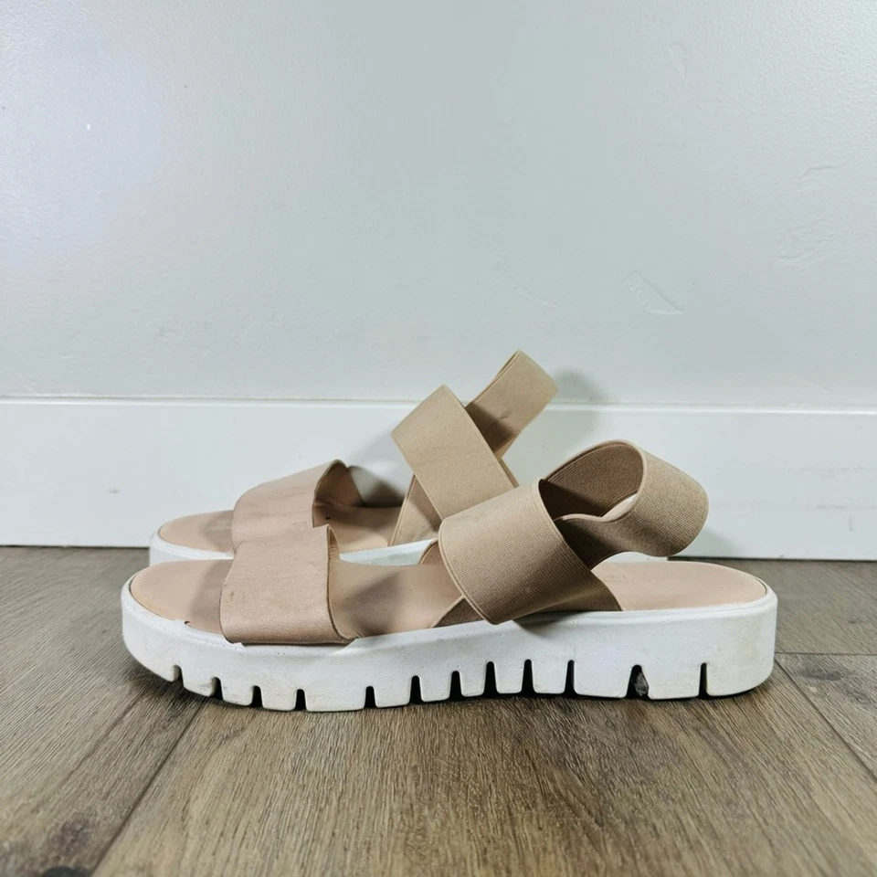 L’artigiano Lucchese Rosa Crema Elástica Sandalia Tirantes Mujer’s 40 Foto 3 de 4