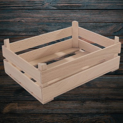 Deko extra kleine süße Mini-Kisten aus Holz /175 x 120 x 60 mm