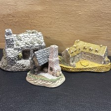 3 x David Winter Miniature Houses, Incl. The Hermitage, Signage Manor etc.