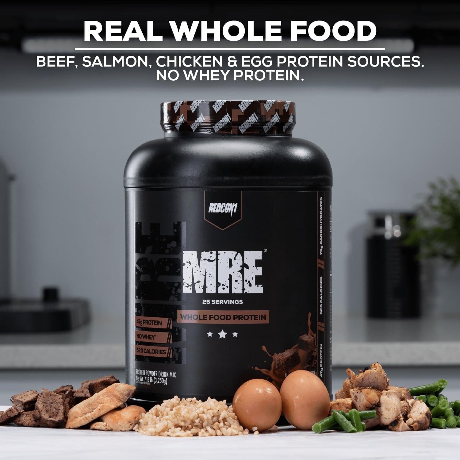 REDCON1 MRE Whole Food Protein Powder, Banana Nut Bread - 25 Servings