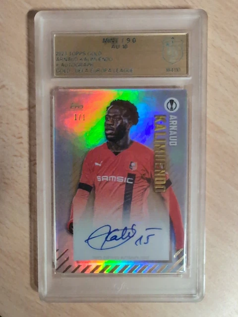 Topps Gold Arnaud Kalimuendo 1/1 Auto Stade Rennes UEFA GSG 9