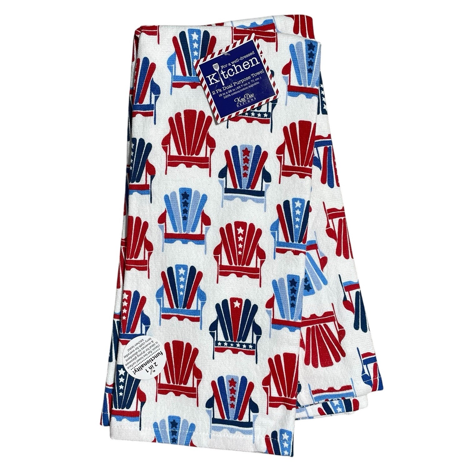 S Adirondack Chairs Patriotic Celebration 18" X 28"