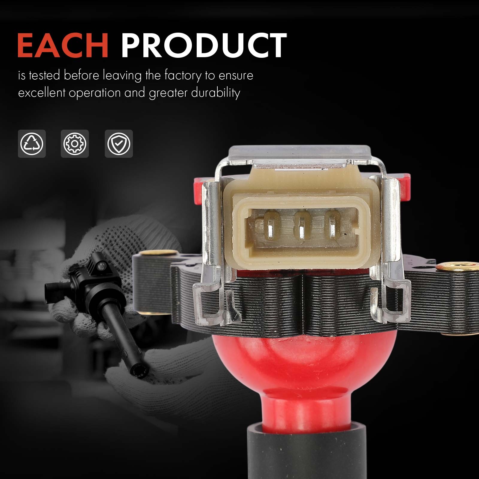 A Set of 6 Red Ignition Coil for BMW 320i X5 528i 530i Land Rover Rolls-Royce
