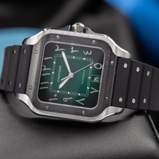 2026 Cartier Santos Arabic Dial Green Large WSSA0055 Limited Middle East Edition 10