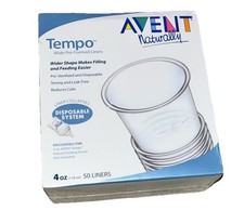 Baby Bottle Liners 50 Tempo 4 oz  118 ml  Wide Pre-Form Liners 2006