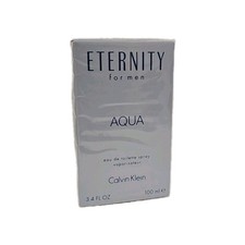 Eternity Aqua by Calvin Klein 100ml 3.4 Oz Eau De Toilette Spray Men New In Box