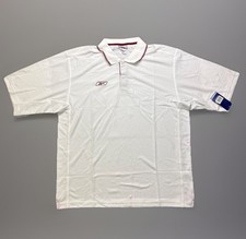 Vintage Reebok Men  s X-Large White/Red Polo Shirt ARMJ3212 NWT NOS