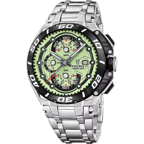Festina Herren-Uhr Chrono Bike Analog Quarz Edelstahl-Armband F20754/3-image