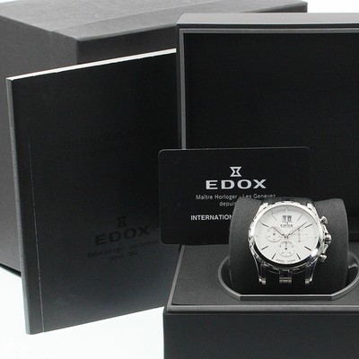 EDOX Grand Ocean Chronograph Quartz Men's Watch with Stainless Steel Box