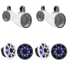 Kicker Premium Marine 8" 51MSC8 2 Pair  With  2 Pair  43KMTES8W White Enc...