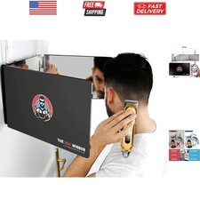 The 360 Mirror - 3 Way Mirror for Self Hair Cutting - Adjustable Trifold Barb...