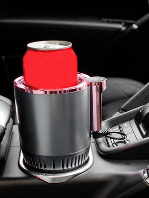 12V Car Office Cup Warmer Cooler Temperature Display Beverage Bottle Can Cooler