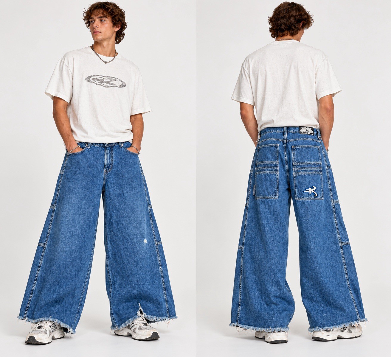Vintage 90s Kikwear Mens 36x26 Jeans Y2K Rave Baggy W… - Gem