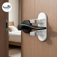2 Pack Snap-On Door Lever Safety Locks for Baby and Kids, Child Door Handle Lock