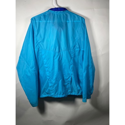 Vintage Nike Pullover Windbreaker Jacket Turquoise Neon Green Mens Large 90s - Picture 5 of 8