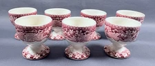 Lot of 7 Masons England Vista Pink Egg Cups FREE SHIPPING