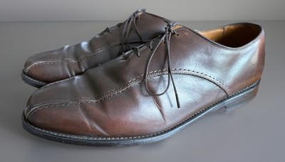 Allen Edmonds Saxon Brown Leather Oxfords Men 10.5 D Dress Shoes Derbys