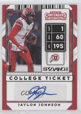2020 Panini Contenders Draft Picks College Ticket Jaylon Johnson #235 Auto 8em