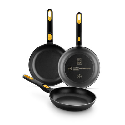 BRA Origen | Set mit 3 Bratpfannen 20-24-28 cm, Aluminiumguss, antihaftbeschicht