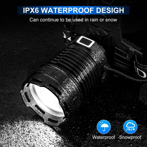 Headlamp Rechargeable, 3000 Lumen Super Bright Led Headlamps with 4 Modes & 1... - Picture 6 of 7