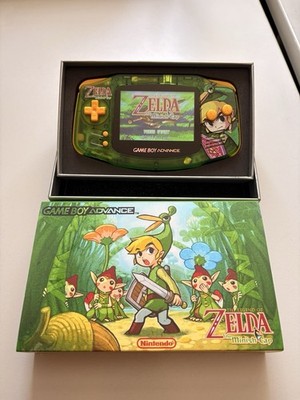Nintendo GameBoy Advance - Zelda Minish Cap Design + IPS LCD + 7-1 Zelda Game
