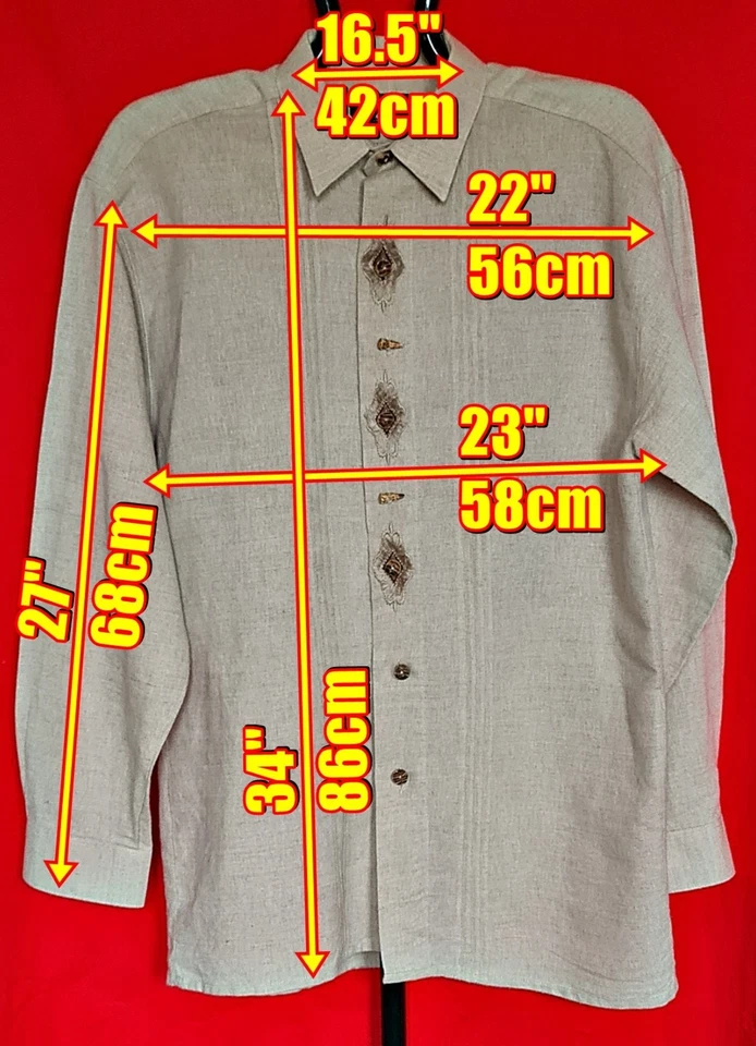 SHIRT VINTAGE OS AUTHENTIC TRACHTEN TYROL OKTOBERFEST DIRNDL MEN:16 1/2/EU 42 - Image 2 of 4