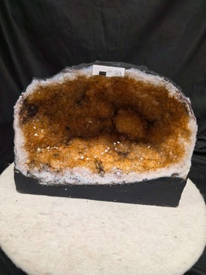 Citrin Geode 514 Kristall Cluster Druzy Premium Grade 11,97kg H22xB28xT19cm